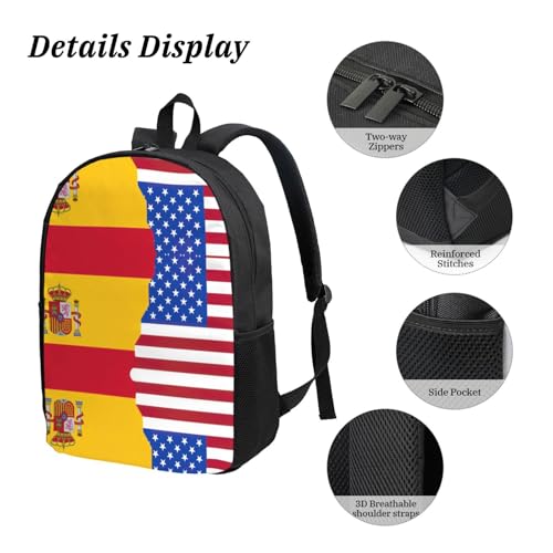 Mochila escolar ligera de 3 piezas en color negro con estuche escolar y lonchera integrada 5