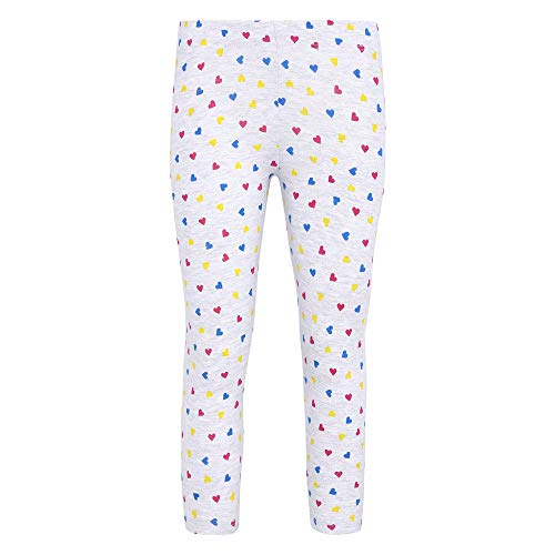 Image of Life by Shoppers Stop Girls Solid and Printed Leggings Pack of 2