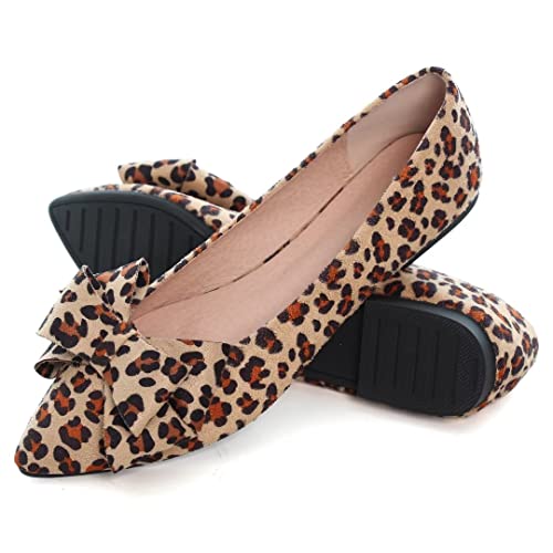 Image of TN TANGNEST Women Fashion Bowknot Flats Comfort Pointed Toe Dress Shoes