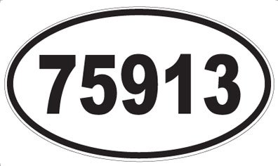 US Decal, Inc. Number 75913 Oval Sticker