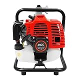 Pompe à eau 43cc à moteur à essence, 135 l/min, pompe d'aspiration auto amorçante, pompe d'alimentation en eau 1,25 kW, pompe à eau à moteur 2 temps
