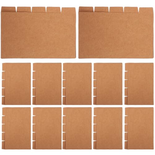 Separadores de pestañas YARNOW de papel marrón para decoración de cuadernos y agendas