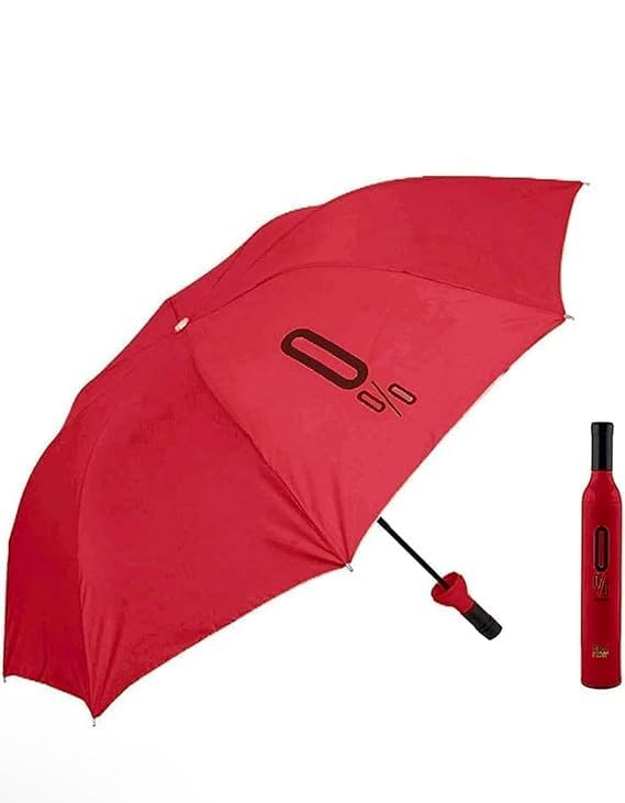 Bottle Shape Double Layer Folding Automatic Open Umbrella, Windproof Portable Rain Umbrella, Sunlight Protection Travel (Multicolor, Pack of 1)-image-40