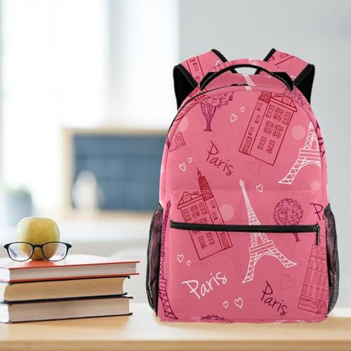 Sac à dos d'école Tour Eiffel pour les sorties décontractées - 5