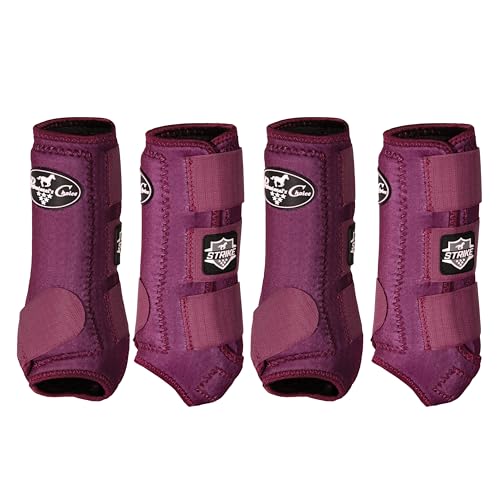 Professional's Choice Strike Sports Medicine Boot | All-in-One Solution to Impact Protection and Support | Wine Value 4-Pack Medium