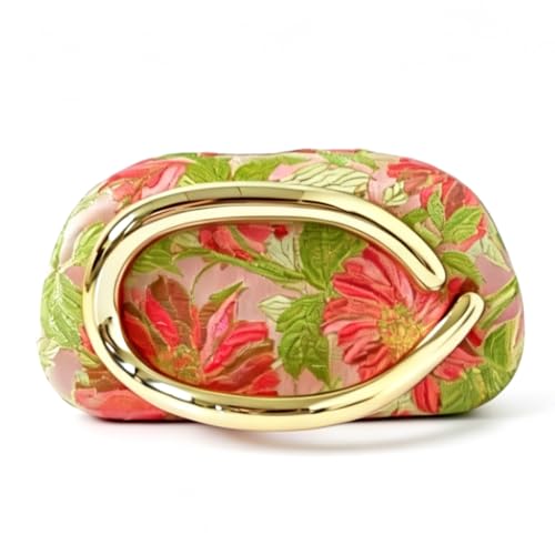 Image of Acrylic Clutch Purse for Women Classic Round Acrylic Evening Handbag Vintage Metal Handlebars Bag for Wedding Party Prom