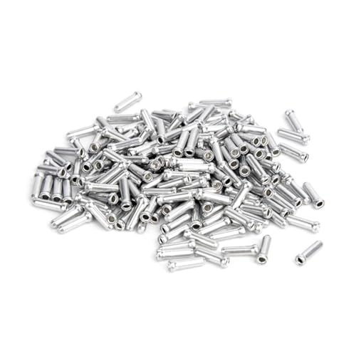 GMBYLBY 100 Pcs Road Bike Cable End Caps Aluminum Alloy Cable End Crimps Brake Cable End Tip Shifters Cable Ends
