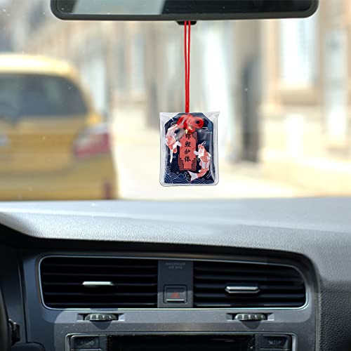 WEBEEDY 8 Pieces Japanese Omamori Amulet Good Luck Hanging Sachet Lucky Amulet Charms Blessing Bag Pendant for Career/Love/Success/Traffic Safety/Wealth/Dream/Good Luck Christmas Hanging Fortune Gifts
