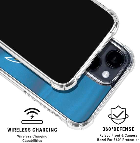 Skinit Clear Phone Case Compatible with iPhone 14 - Officially Licensed NFL Los Angeles Chargers Design