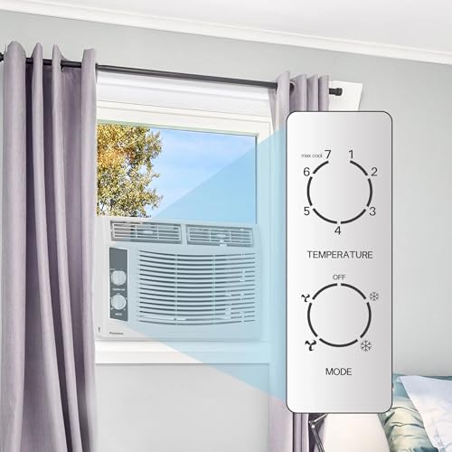 Image of PhiloDeco 5000 BTU Window Air Conditioner Easy Cool - Capable of Cooling Up to 150 sq ft. 2 Fan Speeds, 4-Way Air Direction, Mechanical Control, Filter, for Small Room Air Conditioner, Small Ac Unit
