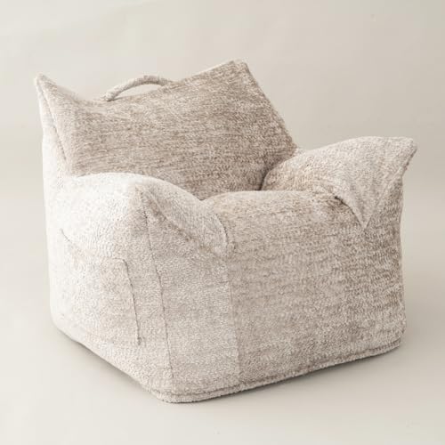 フレックス販売 ビーズクッション 日本製 ラウンジャービーズソファ ブークレ生地 ベージュ LNG-90K