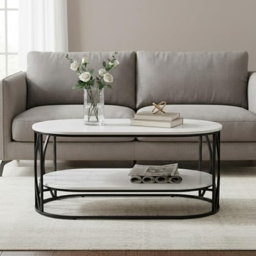 Image of Coffee Table Centre Table (C-BLK-White)