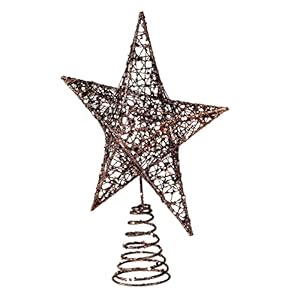   BinaryABC-Christmas-Tree-Topper-StarGlittering-Christmas-Tree-Decoration-Ornaments20cm-Coffee
