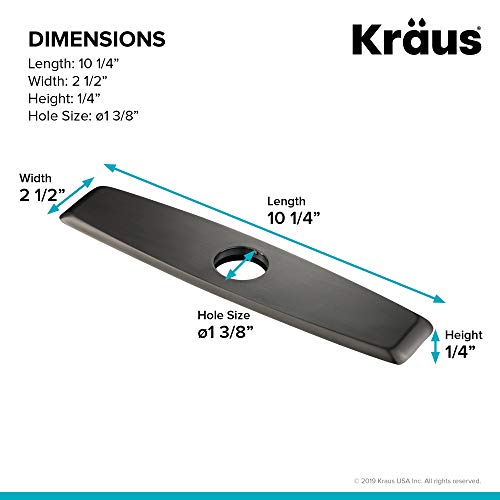 Kraus Deck Plate for Kitchen Faucet in Oil Rubbed Bronze, DP02ORB - image 3