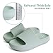 Youecci Cloud Slides for Kids丨Shower Bathroom Pool Slippers丨Boys Girls Comfy Thick Sole Slippers丨Summer Non-Slip Beach Shoes Green 6 Big_kid
