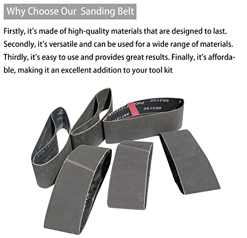 Sackorange 12 Pack 3 x 18 Inch Industrial Grade Silicon Carbide Sander Belts Set- 2 Pcs Each of 120 240 400 600 800 and 1000 Grits Assortment Premium Knife Sharpening and Metalworking Sanding Belts