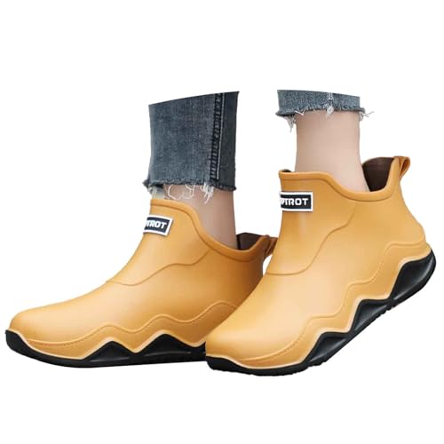 Bottes de pluie homme étanches chaussure pour jardin et bottines mi-mollet