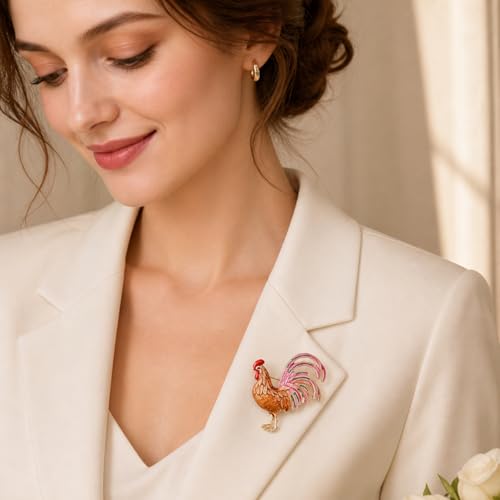 Image of Cute Animal Brooch Pins, Animal Theme Brooches Accessories for Clothes, Birthday Christmas Gift for Women