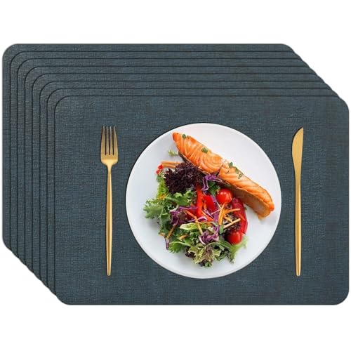 Set de table en similicuir imperméable et résistant à la chaleur pour table impeccable