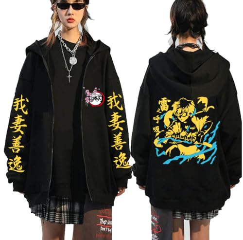 Symish Anime Anime Hoodies Agatsuma Zenitsu Sweatshirt Harajuku Streetwear 3D Print Clothing Jacket