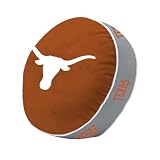 Logo Brands NCAA Texas Longhorns Puff Pillow – Ultra Soft & Cozy Plush Throw Pillow - Decorative Accent for Home for Couch, Bed, Dorm & Game Day Décor