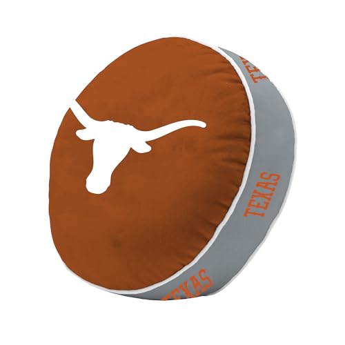 Logo Brands NCAA Texas Longhorns Puff Pillow – Plush, Soft, Stretchy with Team Color Design