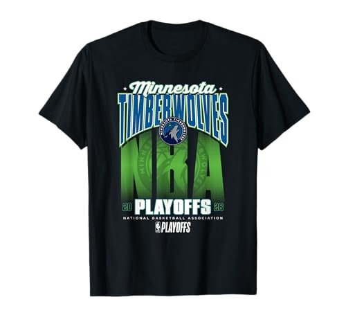 NBA Official 2026 Playoffs Minnesota Timberwolves Fade T-Shirt