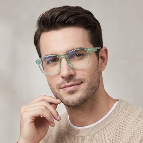 Image of UV Protection Glasses Blue Cut Blocking Harmful Rays Glasses for Men & Women Zero Power Computer Specs Eye Protection Lightweight Frame with Case & Cleaning Cloth