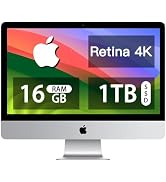 Apple iMac 18.2 A1418 (Retina 4K 21.5インチ, intel Core i5,16GB RAM,1TB SSD, macOS) (整備済み品)