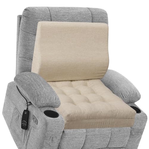 baibu Memory Foam Recliner Cushions With Lumbar Support Beige