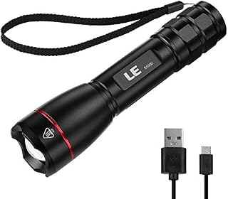 LE Rechargeable LED Flashlight, Small and Super Bright LED Tactical Torch, Handheld Flash