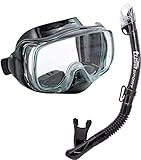 TUSA Imprex 3D Schnorchel-Set Maske trocken schnorchel Tasche - silikon schwarz/schwarz