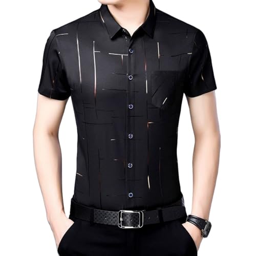 Chemise boutonnée à manches courtes homme vêtement lavable machine
