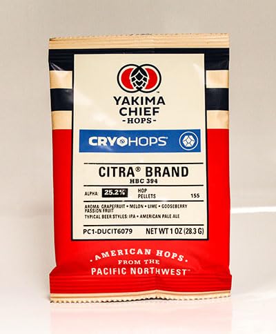 Citra LupuLN2 Cryo Hops - 1 Oz. Beer Brewing Hop Pellets - 6 Pack