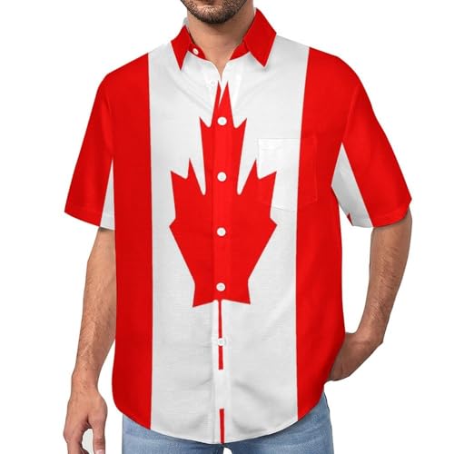 Chemise de vacances d'été à manches courtes style Canada décontracté