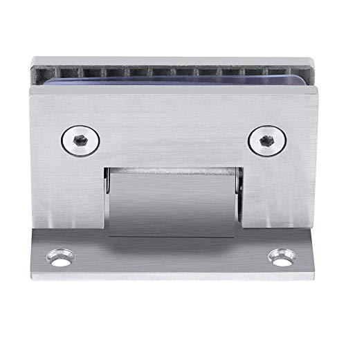 Fdit Charnière Pince de Porte Verre 90º Support Mural sans Cadre Clip pour Porte de Douche en Verre 8-10mm avec vis Accessoire