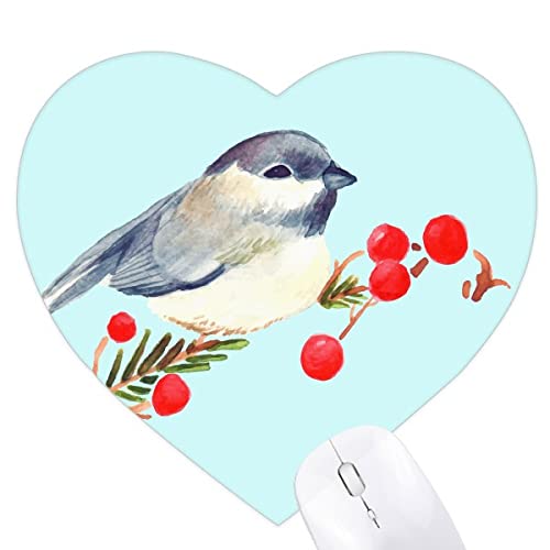Tapis de souris oiseau pie grayhead en coeur pour votre espace télétravail