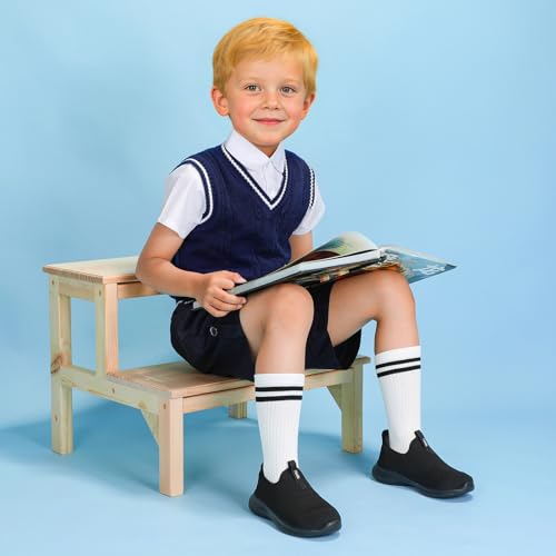 STQ Kids Shoes Girls Boys Lightweight Slip on Walking Sneakers2