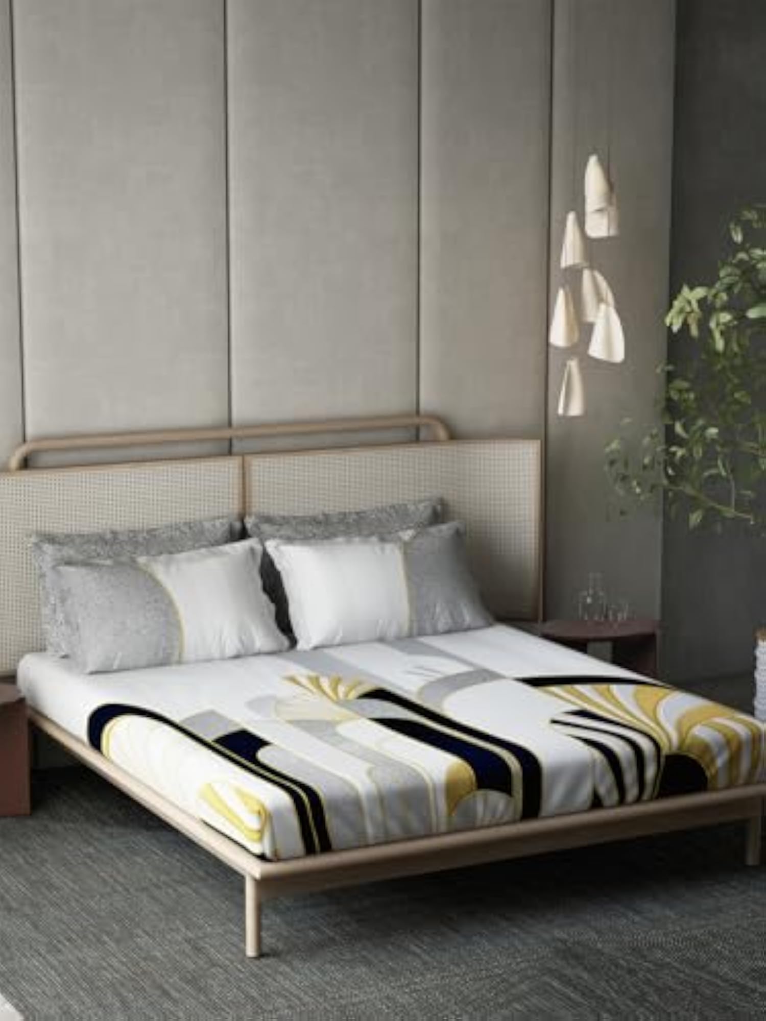100% Pure Cotton Super King Bedsheet with 4 Pillow Covers
