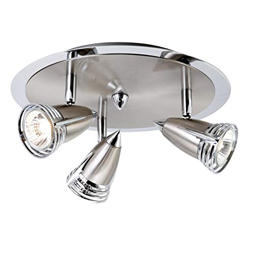 LITECRAFT Gemini Satin Nickel Spotlight Plate 3 Light