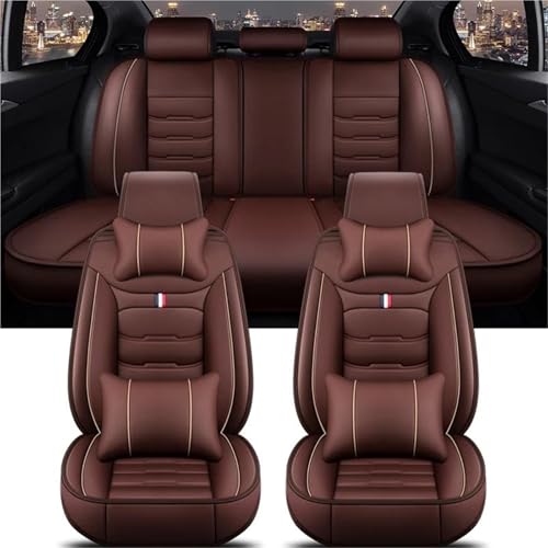 Housse de siège voiture universelle pour Chery Tiggo et Omoda 5 en simili cuir café
