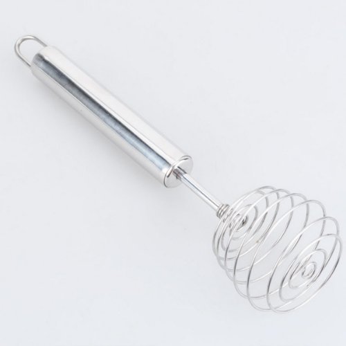 Stainless steel egg beater drinking hand mixer spring manual egg beater