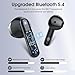 Wireless Earbuds, 2025 Bluetooth 5.4 Headphones with 3D Bass Stereo, 40H Ultralight in-Ear Buds, Bluetooth Earbuds with 4 ENC Noise Cancelling Mic, USB-C LED, IP7 Waterproof Earphones for Android iOS