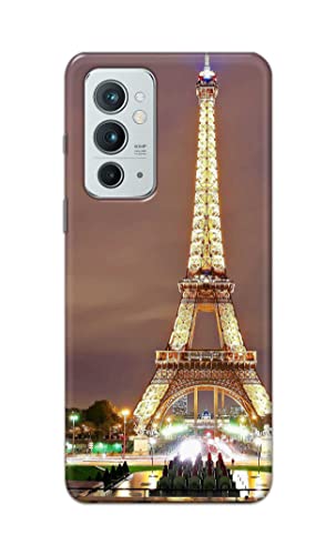 Image of PRINTFIDAA Lovers Famous Place Eiffel Tower in Paris Printed Designer Hard Case for OnePlus 9RT 5G Back Cover -(e) RPM1009