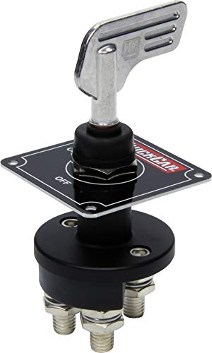 Image of QUICKCAR RACING PRODUCTS Battery Disconnect, Rotary Switch, Panel Mount, 160 amp, 12V, Removable Key, Silver, Each