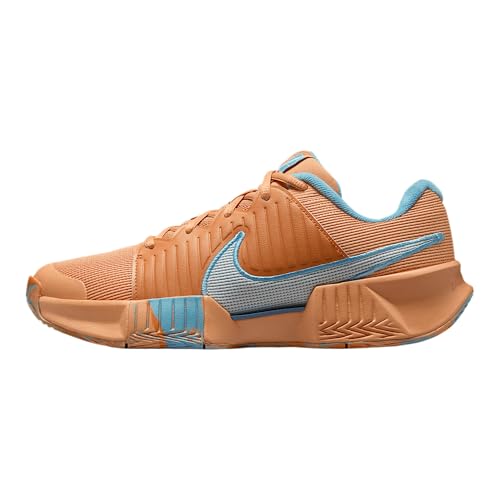 Nike Zoom Challenge Women's Pickleball Shoes (FQ4155-802, Copper Moon/Monarch/Denim Turquoise/Glacier Blue)