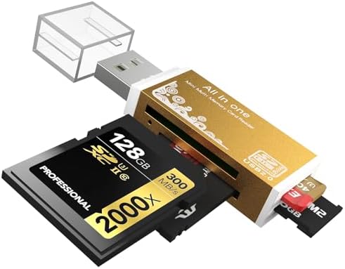 Amazon.com: Micro SD Card Reader, 4-in-1 SD Card Reader to USB Adapter ...