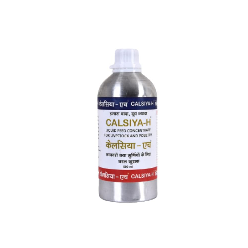 CALSIYA-H Vitamin H for Cow, Buffalo, Cattle, Farm Animals 500mL | Vitamin H with Vitamin D3 and Vitamin E Liquid Feed Concentrate for Livestock and Poultry | Multivitamin for Livestock