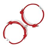 I nostri braccialetti magnetici per coppie sono composti da corda di nylon e ciondolo magnetico in acciaio inossidabile. Il materiale sicuro è affidabile.