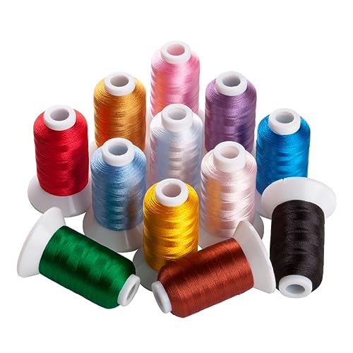 Fils à broder polyester couleurs haute résistance pour projets de bricolage